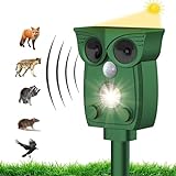 WARDBES Ultraschall Katzenschreck 2024, Outdoor-Vertreiber für Tiere,USB, vertreibt Tiere im Freien wie Katzen, Ratten, Hunde, Vögel, Füchse, Solar-Ultraschall-Katzenvertreiber