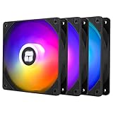 Thermalright TL-C12C-S X3 CPU-Lüfter 120mm ARGB Gehäuselüfter, 4pin PWM Silent Computer Lüfter Mit S-FDB Lager, Bis Zu 1550RPM (3 Stück), Desktop