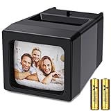 Dia-Viewer mit 35-mm-Vergrößerung, 2-fache Vergrößerung, Dia-Viewer zum Betrachten von 35-mm-Folien, Dia-Projektor für 35 mm alte Dias (2AAA-Batterien im Lieferumfang enthalten)