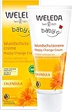 WELEDA Bio Baby Calendula Wundschutzcreme 75ml - Naturkosmetik Babypflege Windelcreme schützt empfindlicher Babyhaut im Windelbereich - [Die Verpackung kann variieren]