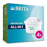 BRITA Wasserfilter-Kartusche MAXTRA PRO All-in-1 – 4er Pack – Original BRITA Ersatzkartusche reduziert Kalk, Chlor, Pestizide & Verunreinigungen für Leitungswasser mit besserem Geschmack