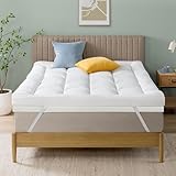 Zinus Visco-Schaum Topper 140x200 cm - 10 cm dick - Open-Cell-Design - Oeko-Tex Zertifiziert - Atmungsaktiv & Orthopädisch - Ergonomischer Komfort - Mittelfest, White