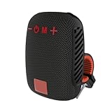 Yechiry Fahrrad Blue Tooth Lautsprecher, Tragbarer Wasserfestes Lautsprecher für Fahrrad Stereo Sound Blue Zahnlautsprecher Dual -Pairing FM -Funkspeicherkarte Support Wireless (Black)