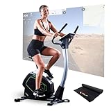 Christopeit Sport Ergometer Heimtrainer Eco 1000 inkl. Bodenschutzmatte - Generator, Magnet-Bremssystem, USB, Kinomap-App, bis 150kg Gewicht