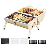 Holzkohle Fass Grill - Camping Grill Mit Räucherfunktion | Multifunktionaler Für Balkon Terrasse Garten