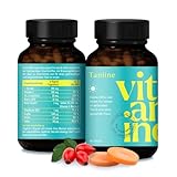 Vitamino Tanline - Beta Carotin Kapseln mit L-Tyrosin, für gesunden Teint und strahlende Haut - Vegan, Glutenfrei, Lactosefrei - Made in Germany