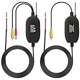 MEIRIYFA Auto 2.4G Wireless Farbe Video Sender und Empfänger für Fahrzeug Backup Kamera/Front Auto Kamera 2.4Ghz Wireless RCA Video Empfänger Sender für Auto Parkplatz Monitor Rückfahrkamera