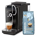 Tchibo Kaffeevollautomat Esperto2 Milk inkl. 1kg Barista Caffè Crema mit One-Touch Milchfunktion und 2-Tassen-Funktion für Espresso, Caffè Crema, Capuccino und Milchschaum, Granite Black