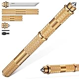 Japaknives 5 in 1 Survival Messer Outdoor Feststehende Klinge Tanto Multifunktionsstock mit Pfeife Glasbrecher D2 Stahl Jagdmesser Abnehmbares Bushcraft Messer für Männer Goldenes