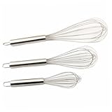 FUNOMOCYA 3 Stücke Mixer Schneebesen Schneebesen Schneebesen Milch Küche Rührer Draht Mixer Mixer Schlägern Protein Mixer Kochen Stahl Ballon Schneebesen