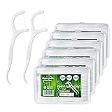 Dental Floss, 300+40 Stück Zahnseide Sticks Zahnstocher Stick, Zahn Draht Zahnpflege Interdental Flossers mit Y-Form Design, Einwegzahnseide Zahnreinigung Sticks von Yuede (6x50+40Pcs) (Weiß)