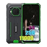 Blackview BV6200 Plus Outdoor Handy, 11000mAh, 24GB+256GB/2TB, Smartphone Ohne Vertrag, 98DB Lautsprecher, 6.56' 90Hz, IP69K Wasserdicht,Baustellenhandy, 16MP+13MP/Dual 4G/OTG/GPS/NFC Grün
