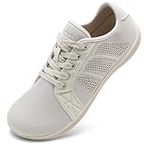 WateLves Barfuss Schuhe Damen Barfußschuhe Herren Kint Walkingschuhe Sneaker Minimalistische(D/Beige，39EU)