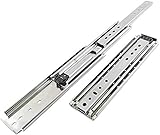Strapazierfähige, sanft schließende Schubladenschienen mit 227 kg Kapazität, Vollauszug, Kugellager, seitliche Montage, Schubladenschienen, industriell, verdickt, dreiteilig, 95 cm Länge