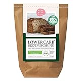 Bio Keto Lower Carb Brot Backmischung - Eiweiß-Brot-Alternative vegan kohlenhydratarmes Proteinbrot auch für Brotbackautomat Bake with Love (1er Pack)