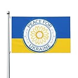 Garten Flaggen Frieden Für Die Ukraine Personalisierte Gartenflagge Dekoration Balkonflagge Weatherproof Fahne Für Outdoor Drinnen Parade 90X152CM