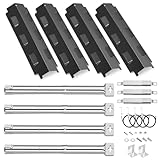 GFTIME 37cm Brennerabdeckung universal ersatzteile für Charbroil, Barbecook Vanilla, Barbecook 300 Gasgrill, Tenneker TG4, 31-45cm Brenner und Crossovers, Flammenverteiler Rohrbrenner Ersatz, 4 Stück
