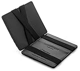 Jaimie Jacobs Flap Boy Slim ohne Münzfach Magic Wallet integrierter RFID Schutz Magischer Geldbeutel (Vegan Schwarz)