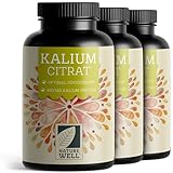 Kalium Kapseln 720x - optimal hochdosiert mit 2240 mg Kaliumcitrat pro Tag, davon 800 mg elementares Kalium - bioverfügbar & verträglich - laborgeprüft mit Zertifikat - Vorrat für 360 Tage