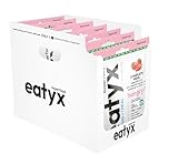 eatyx Vollständiger Mahlzeitenpulver Erdbeere | 7 x 90g | 7 Portionen | Komplettes veganes Mahlzeitenpulver | Enthält 26 Vitamine und Mineralstoffe | Einfache Zubereitung in 10 Sekunden