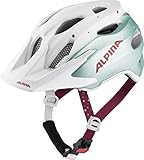 ALPINA CARAPAX JR. - Leichter, Robuster & Sicherer Fahrradhelm Mit Fliegennetz & Optionalen LED-Licht Für Kinder, pistachio-cherry matt, 51-56 cm