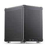 Jonsbo C6 Mesh PC-Gehäuse, USB-C-Konnektivität, abnehmbare Paneele, Stahl, Micro-ATX, Schwarz