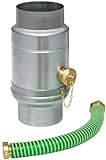 Regenwassersammler Wassersammler Titan Zink 6-tlg/100mm Jumbo Regenwassersammler inkl. Schlauchanschluss-Set und Verschlusskappe - Wassersammler für Regentonnen mit Schlauch
