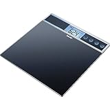 Beurer GS 39 Glaswaage mit Sprachfunktion, besonders große Trittfläche, vier Direkt-Speicherplätze, 1 Stück (1er Pack)