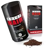 COVER HAIR - Premium Streuhaar 30g | Schütthaar zur Haarverdichtung und Ansatzkaschierung | Authentischer Look in für Männer und Frauen| 100% Natürliches Mittelbraun 30g