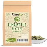 Eukalyptusblätter 250g | Eukalyptusblätter getrocknet und geschnitten | ideal zur Zubereitung von Tee | aromatischer und erfrischender Geschmack | naturrein | Kräutertee lose | vom Achterhof