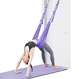 Flintronic Aerial Yoga Hängematte, Yoga Schaukel Nylon Anti-Schwerkraft Hängematte, Yogagurt Beinstretcher, Hochelastischer Stretching Band für Ballett Pilates Spagat Gymnastik