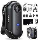 LIROPAU 360° Action Kamera, Mini Action Cam1080P und 64 GB Speicherkarte Helmkamera, Magnetische Taschen-Daumenkamera Aktion Kamera, Motorrad Bodycam, Mini Kamera