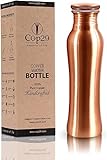 COP29 Handgemachte Fairy Wasserflasche aus reinem Kupfer: EIN ayurvedisches Kupfergefäß, Geschenkverpackung - 900 ml (Matt Beenden)