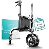 Helavo Rollator 3 Räder nur 5.5 kg - Indoor Rollator schmal für Wohnung, Rollator leicht klappbar, Aluminium Wohnungsrollator mit doppelten Vorderrädern