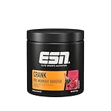 ESN Crank, Fresh Berry Juice, 380 g, Pre Workout Booster, vegan - made in Germany