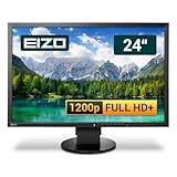EIZO FlexScan EV2416W 24 Zoll Business Computer Monitor, Desktop Gaming Monitor, Full HD+ (VGA - DisplayPort - DVI - Lautsprecher - USB-HUB - VESA), PC Bildschirm, schwarz