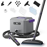 GROBELL Steam Cleaner Dampfreiniger: Schnellaufheizend in 50 Sek., jederzeit nachfüllbar, tragbarer Handdampfreiniger & Steamer Mop für Zuhause, Auto, Bett, Bad, Fliesenfugen, Bodenreinigung, Grey