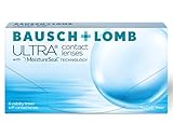 Bausch + Lomb Ultra, sphärische Premium Monatslinsen, Kontaktlinsen weich, 6 Stück BC 8.5 mm / DIA 14.2 / -3.00 Dioptrien