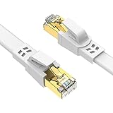 Ercielook Lan Kabel 2m, Hochgeschwindigkeits-Cat8-Netzwerkkabel für den Außen- und Innenbereich, 40 Gbit/s mit vergoldetem RJ45-Stecker für Router/Gaming/Modem…