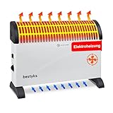 [Rabattpaket_1 Stücke] Elektroheizung Energiesparend 2000W sofort lieferbar mit Thermostat Heizgerät mobiler Konvektor Heizung energiesparend,Konvektor Heizung Elektrisch,Heizlüfter Energiesparend