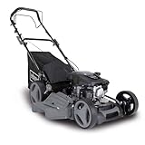 Scheppach MS173-51B Black Edition Rasenmäher Benzin - 51cm Schnittbreite | Reinigungsfunktion | 65 Liter Fangkorb | Stahlgehäuse | 7-stufige Höhenverstellung | Mulchfunktion | Antrieb | Seitenauswurf