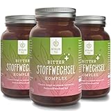 BitterLiebe® Bitter Stoffwechsel Komplex - 90 hochdosierte Kapseln mit Cholin, Zink, Vitaminen & Bitterstoffen - Für einen normalen Fett- und Energiestoffwechsel - Vegan & Made in Germany