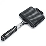 Doppelseitiger Sandwich-Grill für Herd – Anti-Haft-Toastie-Pfanne mit hitzefesten Griffen – Ideal für Camping, Büro & kleine Küchen – Schnelle Sandwiches ohne Fett