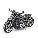 SAYN Technik Motorrad für Harley Davidson, 816 Teile Technik Motorrad Bausteine Bausatz, Kompatibel mit Lego