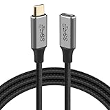 AXFEE USB C Verlängerung Kabel 2M, USB 3.2 Verlängerung, Type C Stecker auf Buchse Verlängerungskabel, Unterstützt 20Gbps Data Übertragung 4K@60Hz, mit iPhone 15 Pro Max, MacBook Pro, Galaxy, Huawei