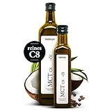 MCT Öl C8 500ml ideal für ketogene Ernährung, Bulletproof Coffee | Natürliche Caprylsäure vegan | 99% reines C8 Öl auf Kokosöl Basis | Glasflasche mit Dosierer