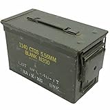 A.Blöchl Originale gebrauchte Munitionskiste der U.S. Army für 300 Patronen Kaliber 7,62 Metallkiste Mun-Kiste Behälter Metallbox