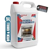 Backofen- und Grillreiniger 5L | 5 Liter Flüssigkeit | Reinigungs- und Entfettungsmittel | für Backofen, Herd und Grill und Kamine | effizient und effektiv