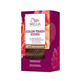 Wella Professionals Color Touch demi-permanente Haarfarbe ohne Ammoniak – Haarfärbemittel mit bis zu 50 % Grauhaar-Abdeckung – Ansatz-Kit inkl. Haarmaske – 6/71 Medium Maple Brown (130 ml)