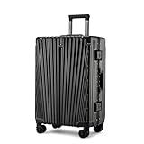 VALCLA Reisekoffer Koffer mit 360° leisen Rollen, Leichter Koffer, langlebiger und druckfester Koffer, Koffer mit Aluminiumrahmen Weichschalenkoffer (Color : F, Size : 26in)